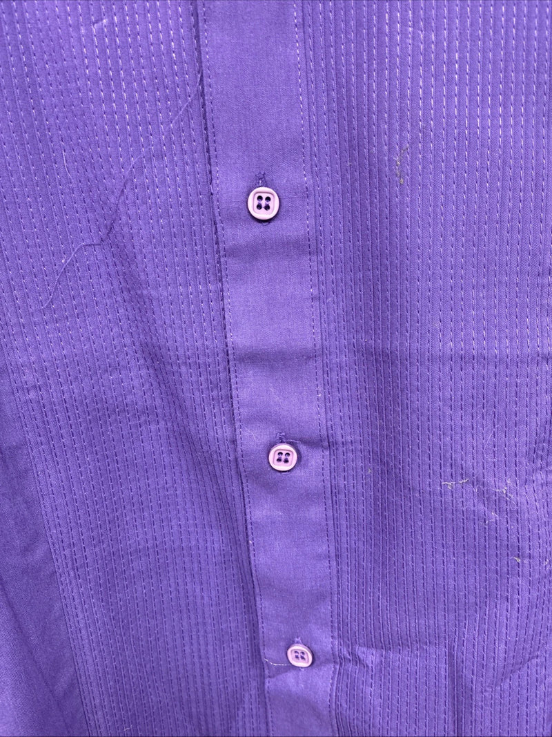 New Wayne Scott Purple Long Sleeve Button Up English Shirt XL MM-118