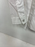New Women’s H Bar C White Design Long Sleeve Pearl Snap Size 28 KK-49