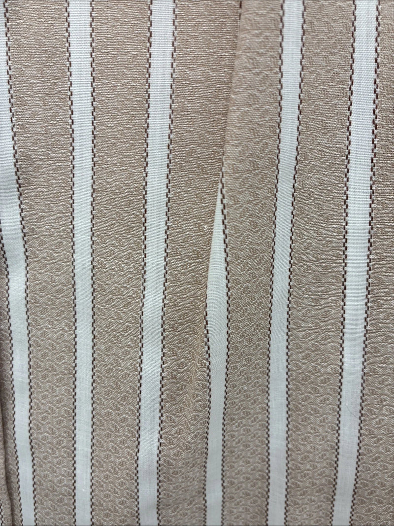 New Men’s Fenton Tan White Stripe Long Sleeve Button Up Small Q-17