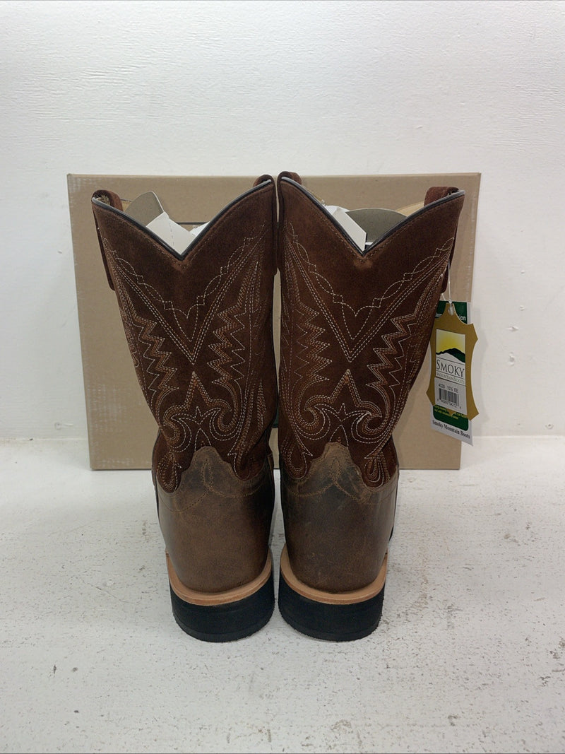New Men’s Brown Smoky Mountain Cowboy Boots. 4028 10.5 10 1/2 E E. 7-70