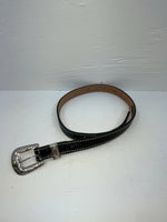 New Black Genuine Leather Tooled 28” Belt #101 Z-132