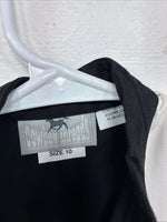 New Kids Cowboy Threads Black White Long Sleeve Button Up Size 10 TT-26