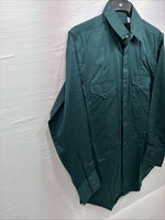 New Men’s Western Express Green Long Sleeve Pearl Snap Medium K-37