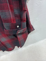 New Men’s ELY Cattleman Red Plaid Heavy Long Sleeve Pearl Snap Large CC-37