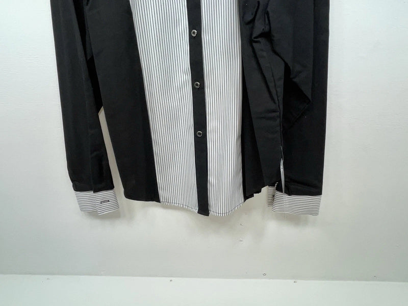 New Women’s Black White Cowboy Threads Longsl Sleeve Button Up Shirt M 3B-50