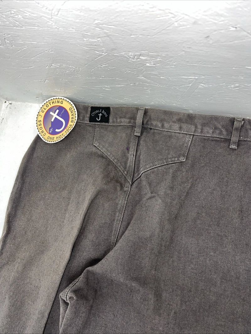 New Women’s Grey Cross J Denim Jean No Back Pockets. 15/16x34 K-15