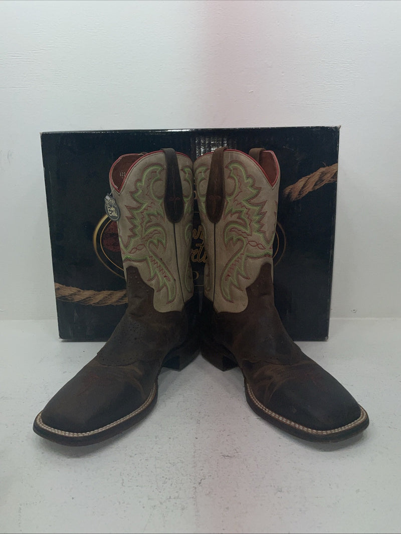New Men’s Brown Dan Post Cowboy Boots. 2847 9.5 9 1/2 E W. 6-106