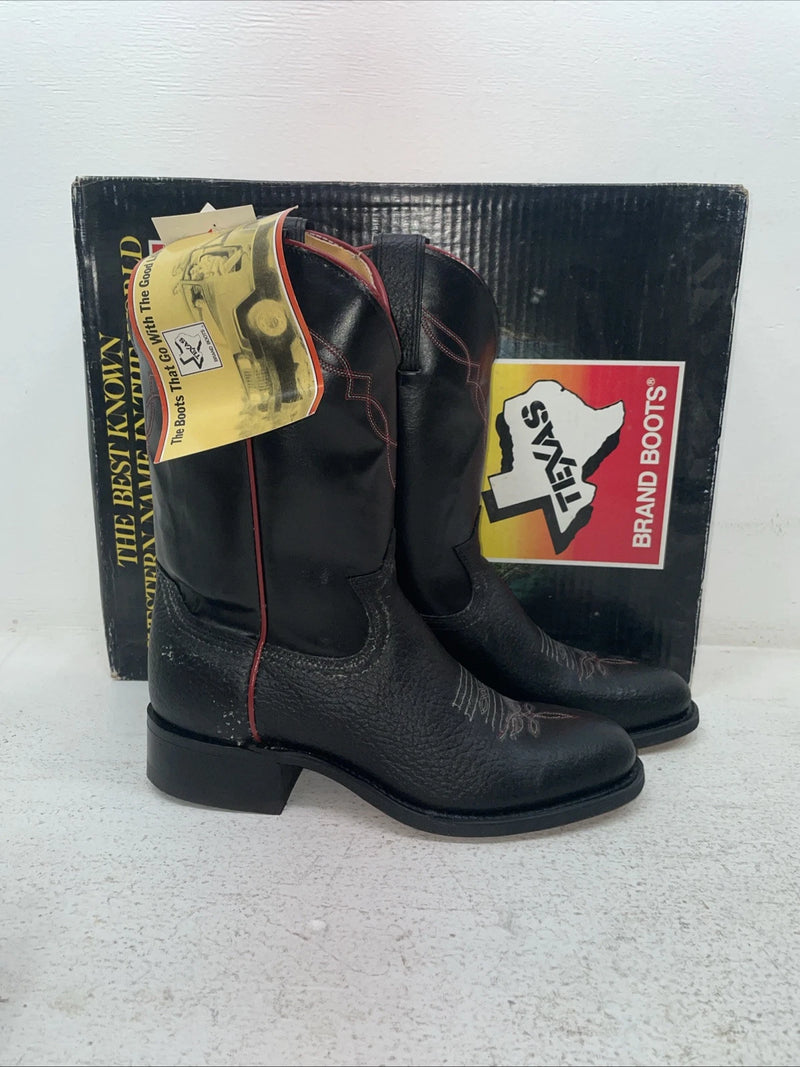 New Men’s Black Texas Brand Cowboy Boots. 5300 8.5 8 1/2 D. 3-91