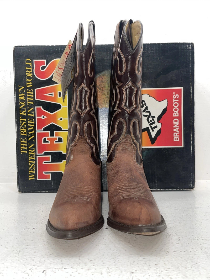 New Women’s Brown Texas Brans Cowboy Boots. 4731 8.5 8 1/2 M. 15-31