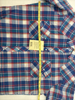 New Men’s ELY Cattleman Multicolor Plaid Short Sleeve Pearl Snap Large X-25