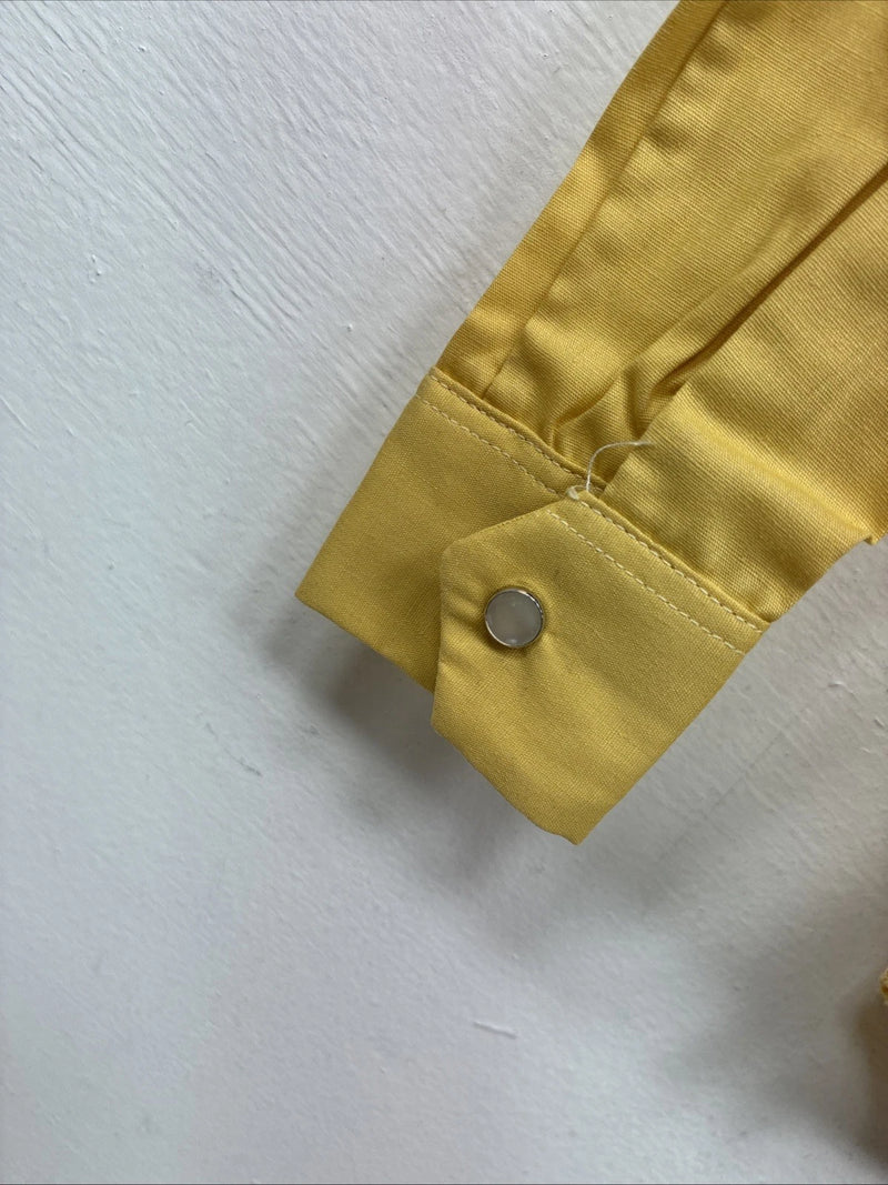 New Kids Karman Yellow Designed Long Sleeve Pearl Snap Size 10 YY-56