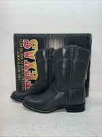 New Kids Gray Texas Brand Cowboy Boots. 3205 2 D. 23-128