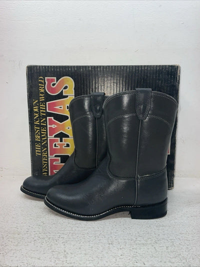 New Kids Gray Texas Brand Cowboy Boots. 3205 2 D. 23-128
