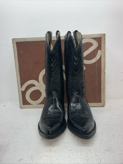 New Men’s Black Acme Cowboy Boots. 4920 9.5 8 1/2 D. 4-57