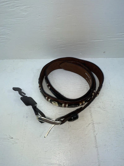 New Brown Genuine Leather Nocona Gold Pendent 44” Belt #2413644 NN-143