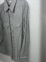 New Men’s Stripped Champion Westerns Pearl Snap Long Sleeve Shirt. 16x34 L P-26