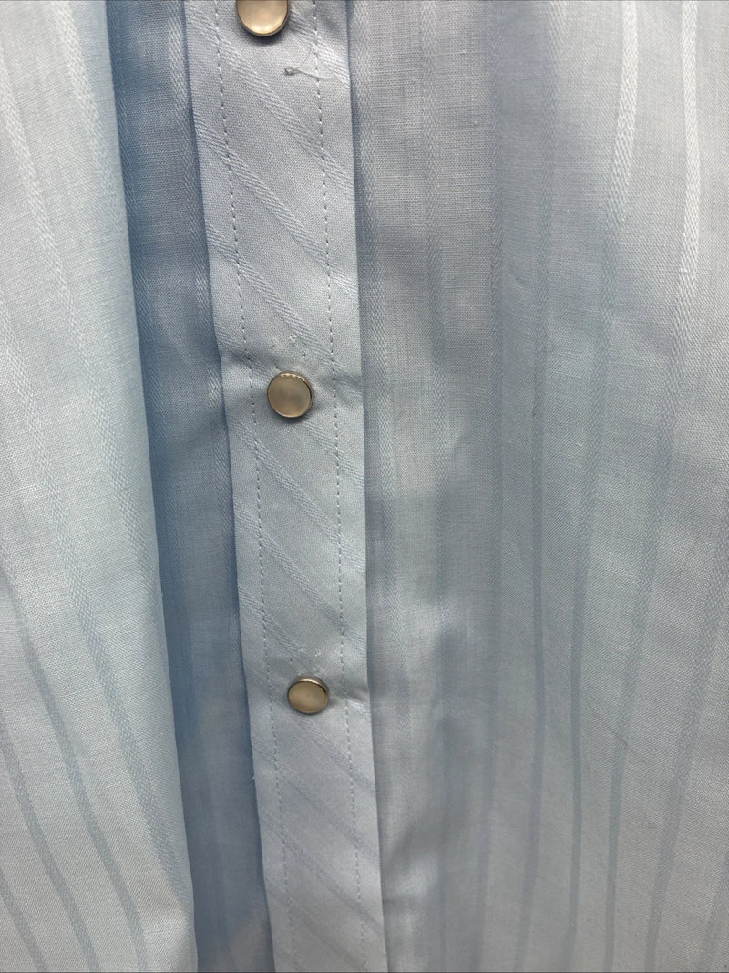 New Women’s ELY Champion Blue Long Sleeve Pearl Snap Size Small TT-135