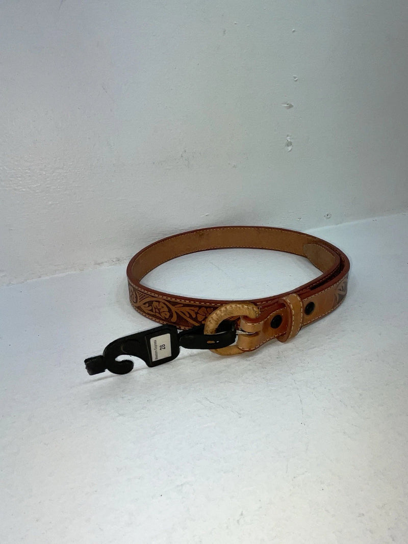 New Brown Genuine Leather Western Express Tooled 28” Belt Z-57