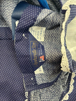 New Women’s Panhandle Slim Blue Design Long Sleeve Button Up Size 30 MM-90