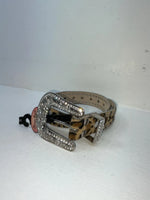 New Leopard Print Genuine Leather Blazin Roxx Bling S Belt #N1330999 Z-51