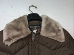 New Women’s Tempco Brown Puffer Coat 14 Wool Neck #1780 UU-13