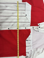 New Men’s Cowboy Threads Red Designed Short Sleeve Button Up Large CC-42