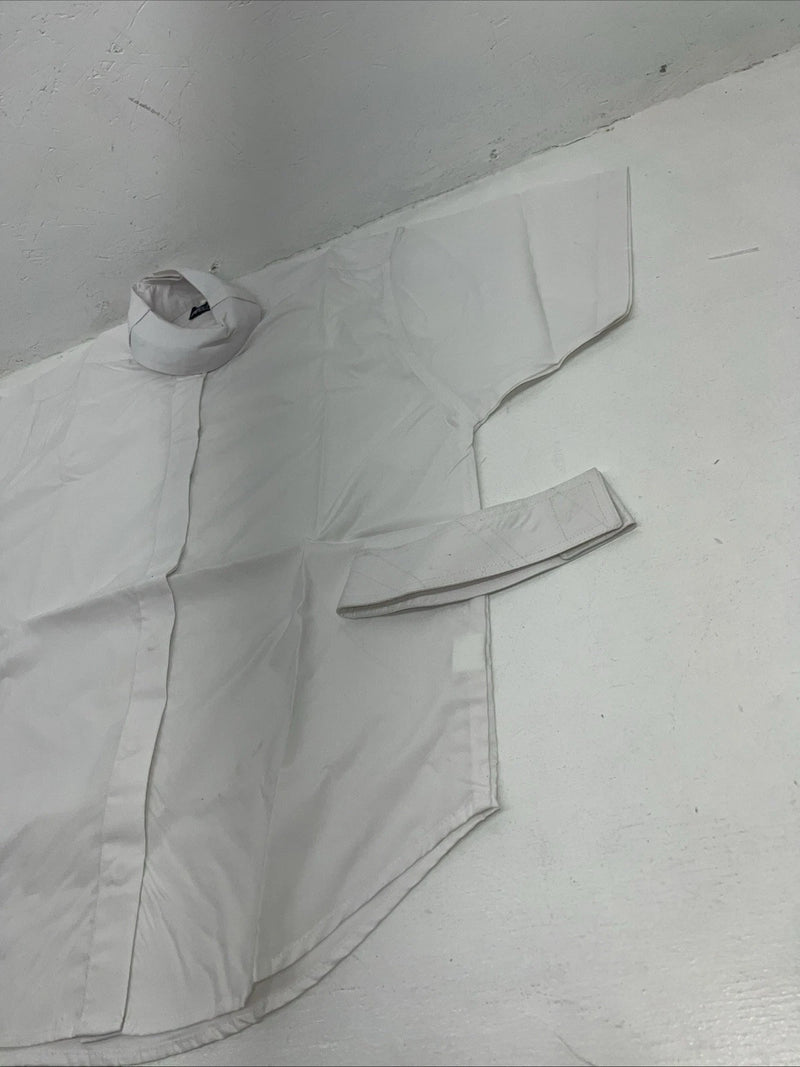 New Women’s White ABETTA Short Sleeve English Riding Shirt. 32 G-30