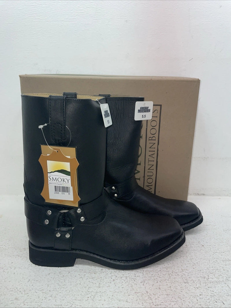 New Men’s Black Smoky Mountain Cowboy Boots. 2405 Y 5.5 5 1/2. 2-75