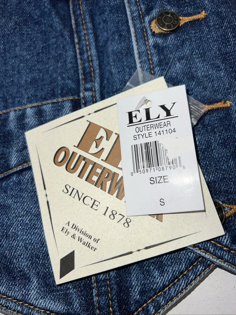 New Children’s ELY Outerwear Denim Short Sleeve Button Up Tank S #141104 3C-51