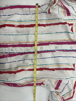 New Women’s H Bar C Multicolor Stripe Long Sleeve Pearl Snap Size 32 KK-41