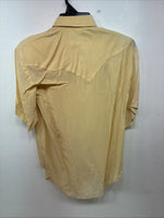 New Women’s Longhorn Yellow Short Sleeve Button Up Padded Shirt X-Small LL-71