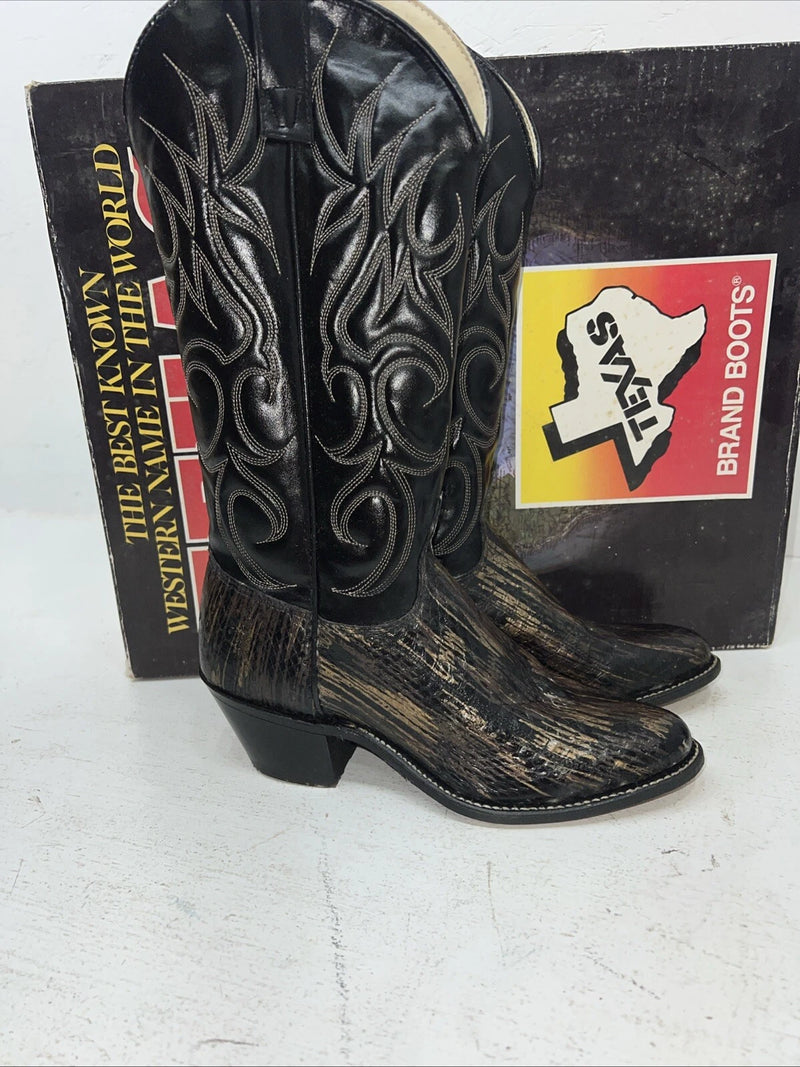 New Women’s Black Texas Brand Cowboy Boots. L 198900 7 M. 18-129