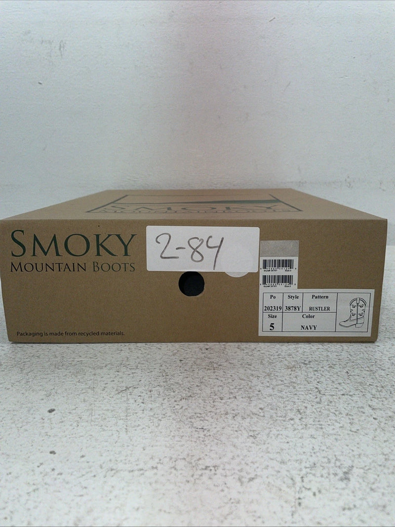 New Women’s Navy Smoky Mountain Cowboy Boots. 3878 Y 5. 2-84