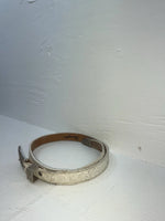 New White Genuine Leather Wrangler Tooled 28” Belt #4151 Z-135