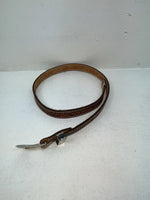 New Brown Genuine Leather Tooled 28” Belt #102 Z-97