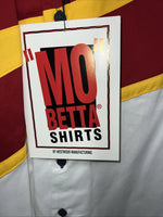 New Men’s Red Yellow White Blue “MO” Bette Button Up Long Sleeve Shirt L P-32