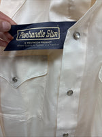 New Men’s Panhandle Slim Light Orange Long Sleeve Pearl Snap 17 Large M-67