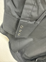 New Men’s ELY diamond Black Western Eagle Long Sleeve Pearls Snap 2XL F-67 