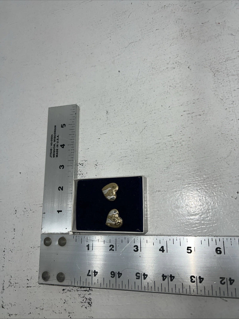 New Women’s Congress Silver Gold Silver Horse Head Heart Earrings. 93140 B-8