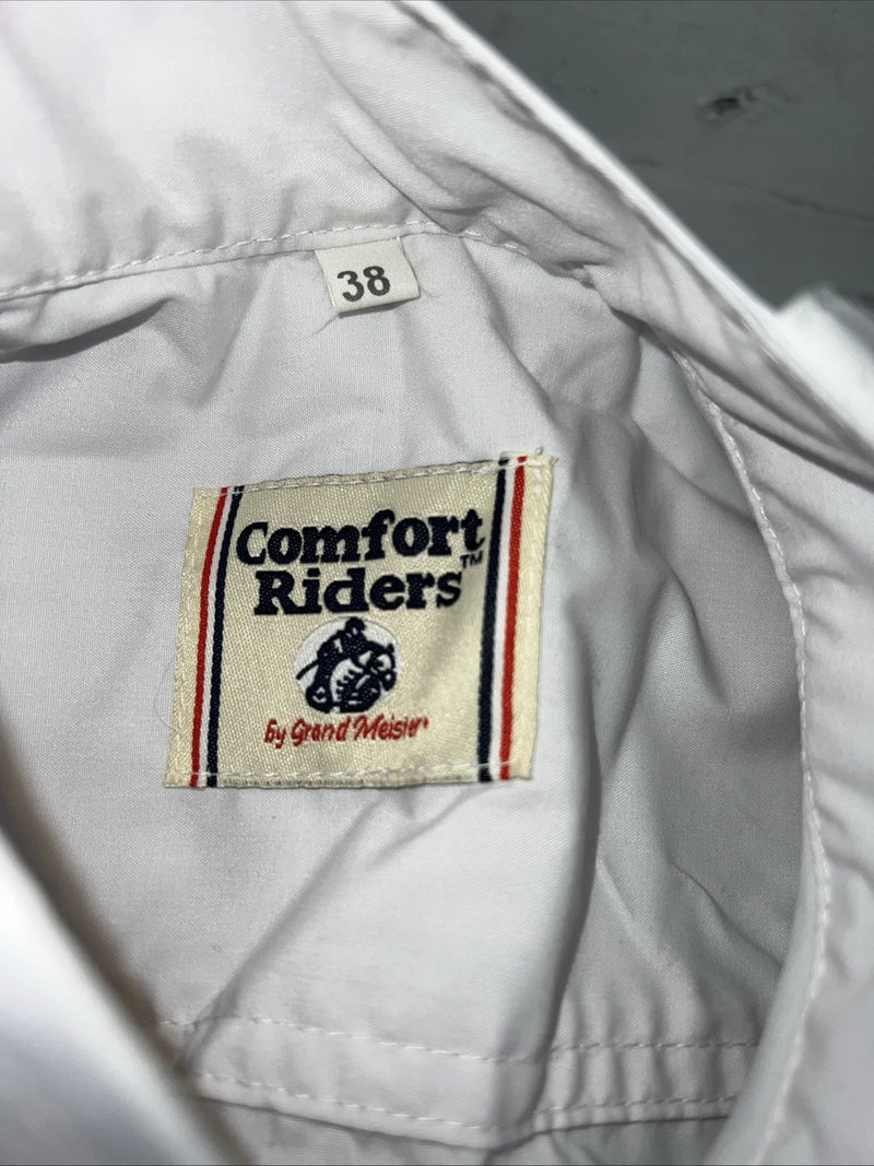 New Women’s White Comfort Riders Long Sleeve English Riding Shirt. 38 G-26 