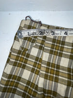 New Vintage Brown Plaid Ranch Polyester Pants SS-92
