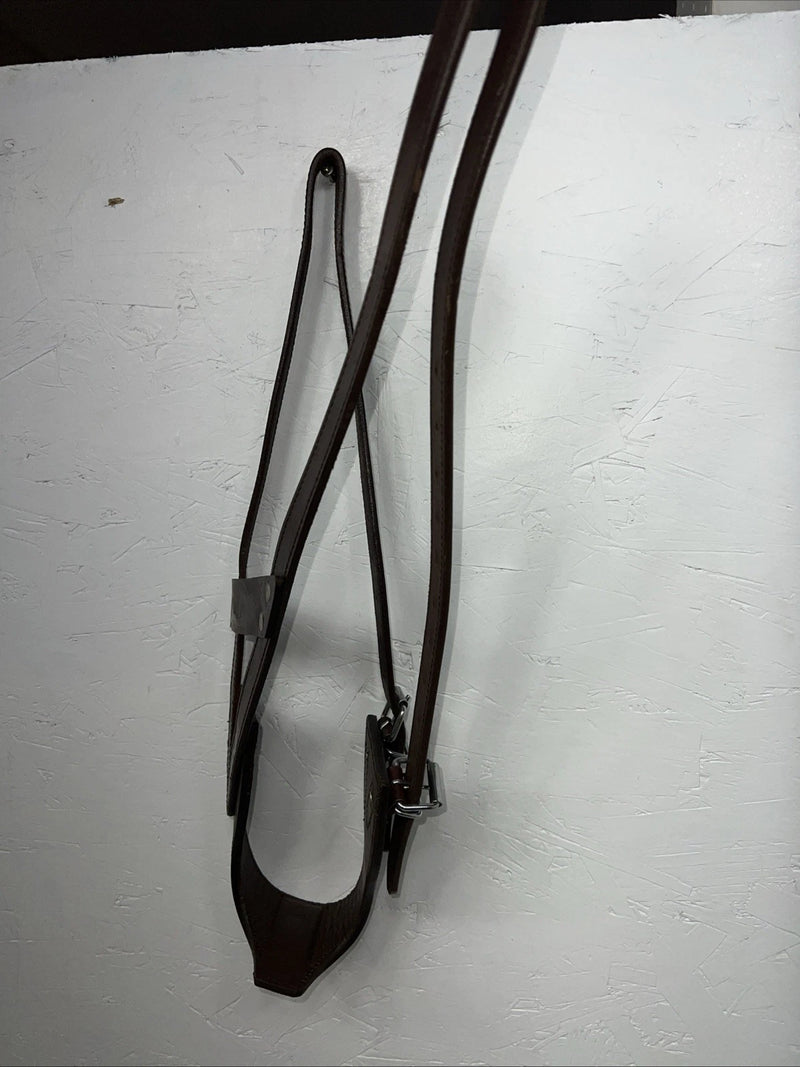 New Tough 1 Brown Leather Comfort Cribbing Collar #52-2500L W-54
