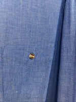 New Men’s ELY Cattleman Blue Long Sleeve Button Up 20.5 X 36 4XL E-66