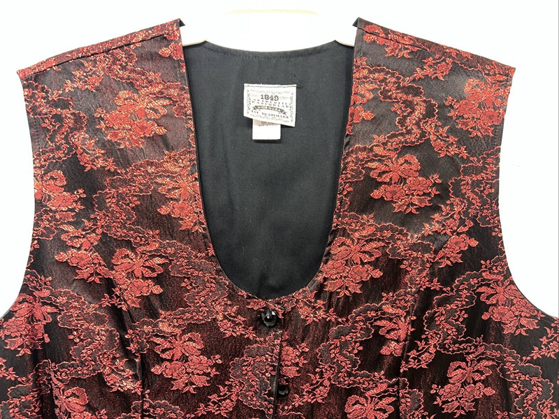 New Women’s 1849 Authentic Ranchwear Red Show Vest XXL #77872 UU-17