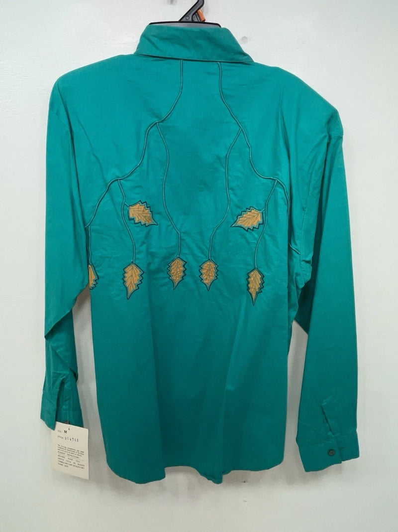 New Women’s Blue Mine & Bills Outfitters Long Sleeve Button Up Shirt M 3B-84