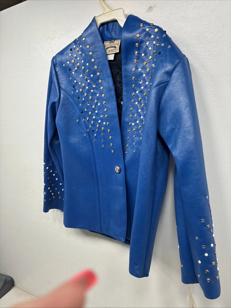 New Kids 1849 RanchWear Blue Rhinestone Jacket Size L/XL YY-16