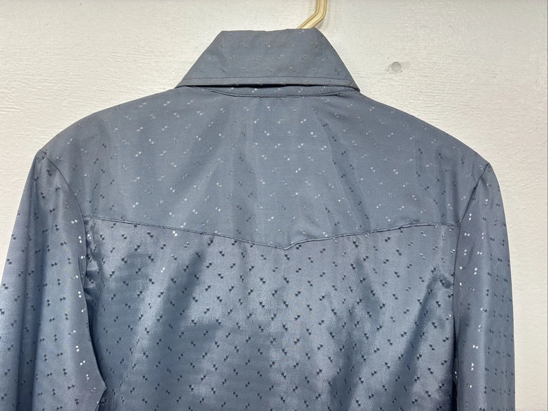 New Women’s Dickson Jenkins Blue Long Sleeve Pearl Snap Size 32 KK-10