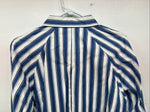 New Women’s H Bar C Blue Stripe Long Sleeve Pearl Snap Size 36 LL-57