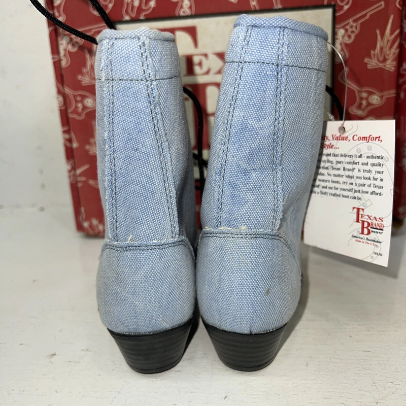 New Children’s Blue Denim Texas Brand Cowboy Boots. 10.5 10 1/2 D. 24-64