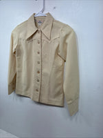 New Kids Lady Westerns Yellow Button Up Long Sleeve Shirt Size 10 MM-77